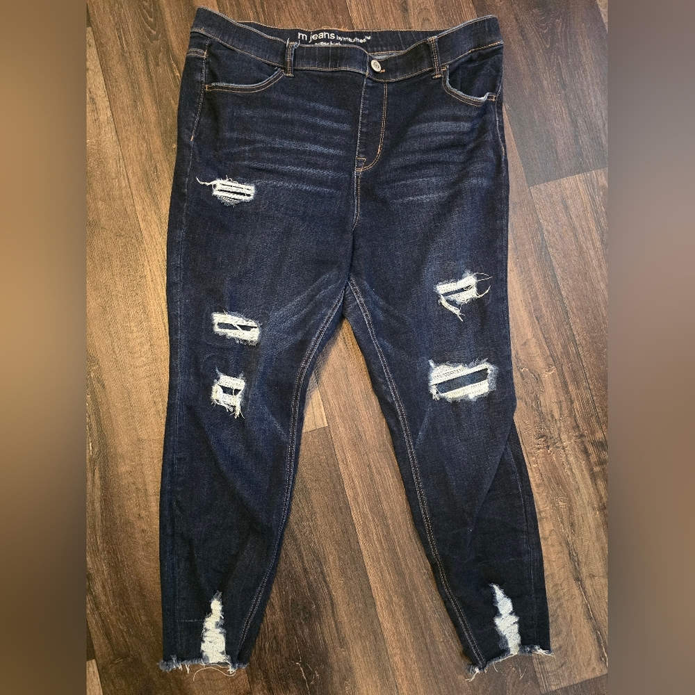 Ladies XL SHORT Maurices Pull On Skinny Jeans